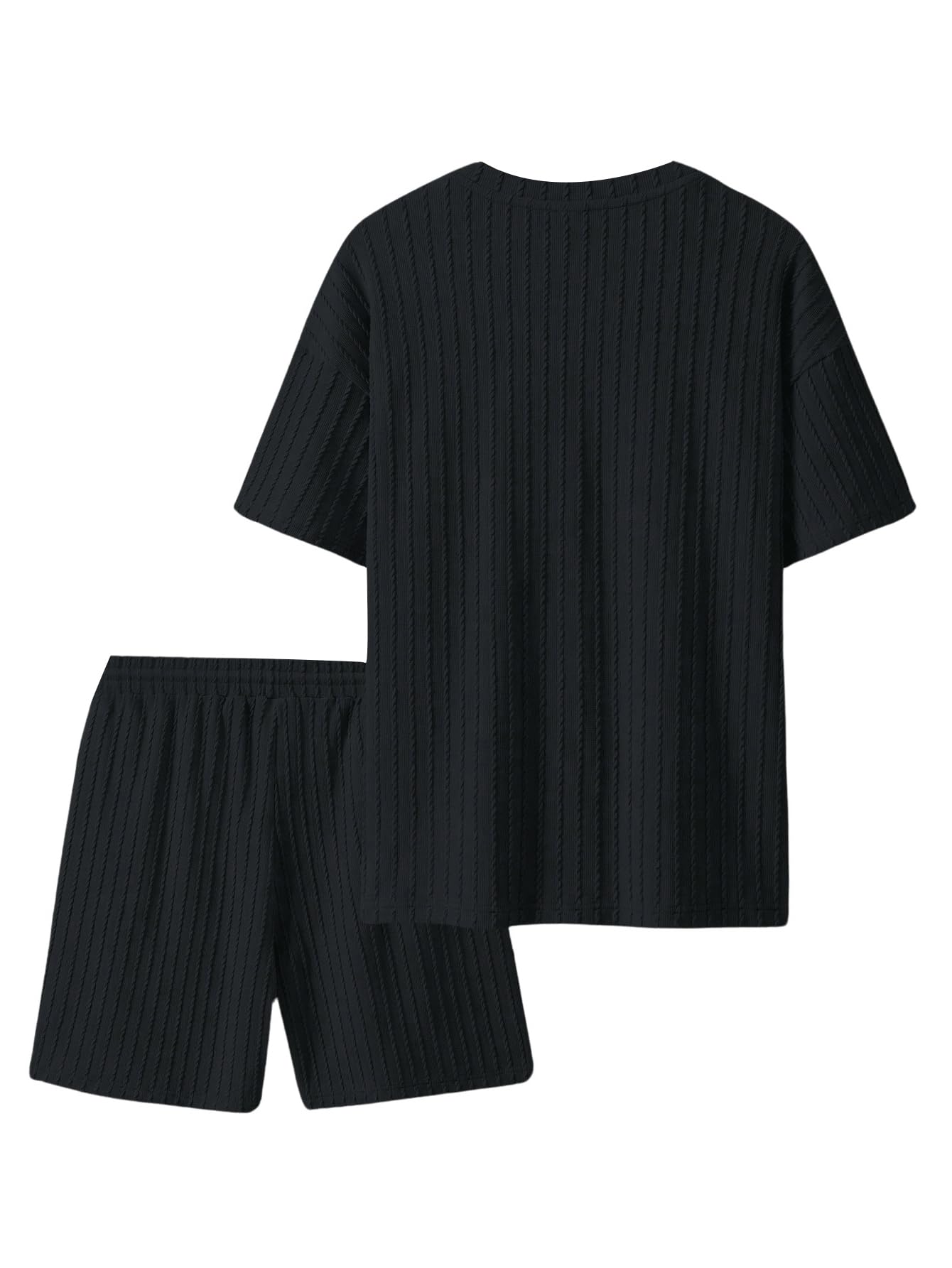 Men's casual gorgeous textured printed shorts set 559