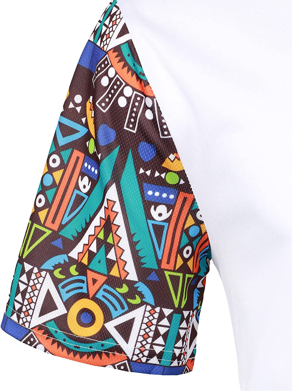 Men's Printed Colorblock T-Shirt and Shorts Set 009