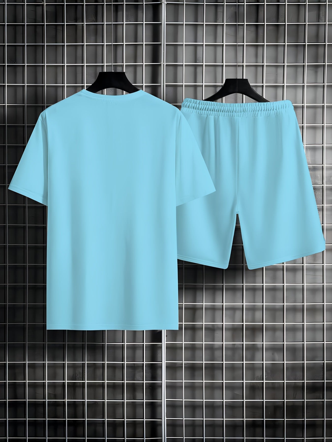 Men's Summer Vacation Round Neck Set 198