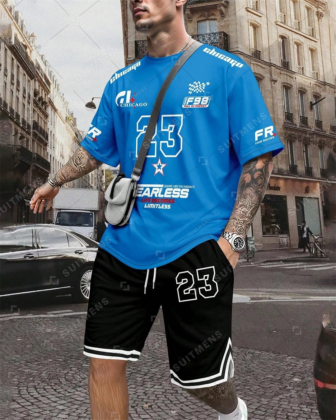 Men's Summer Sports Short Sleeve Set 006