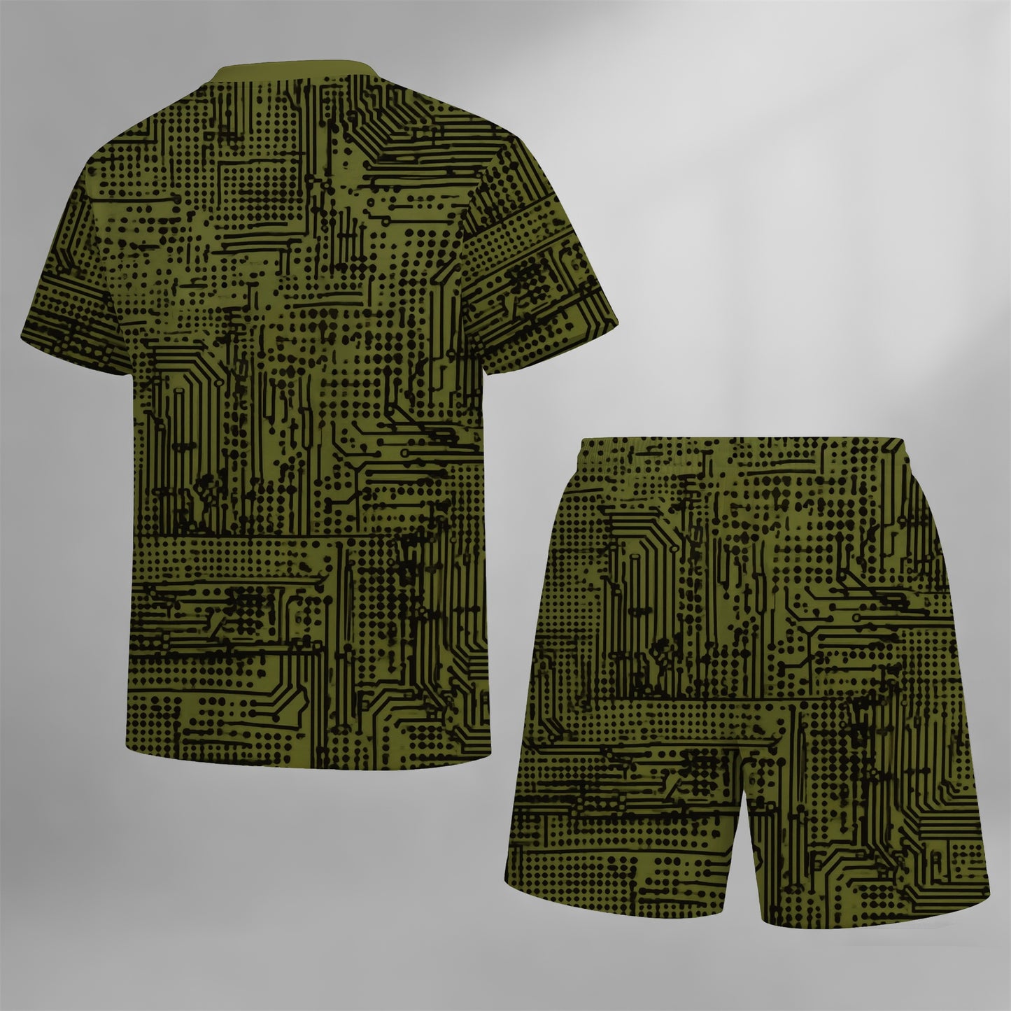 Men’s MILANO Graphic 2 Piece Outfit, Short Sleeve Tee and Drawstring Shorts Set, Breathable Casual Summer Set for Gym, Running, Vacation, Beach and Outdoor