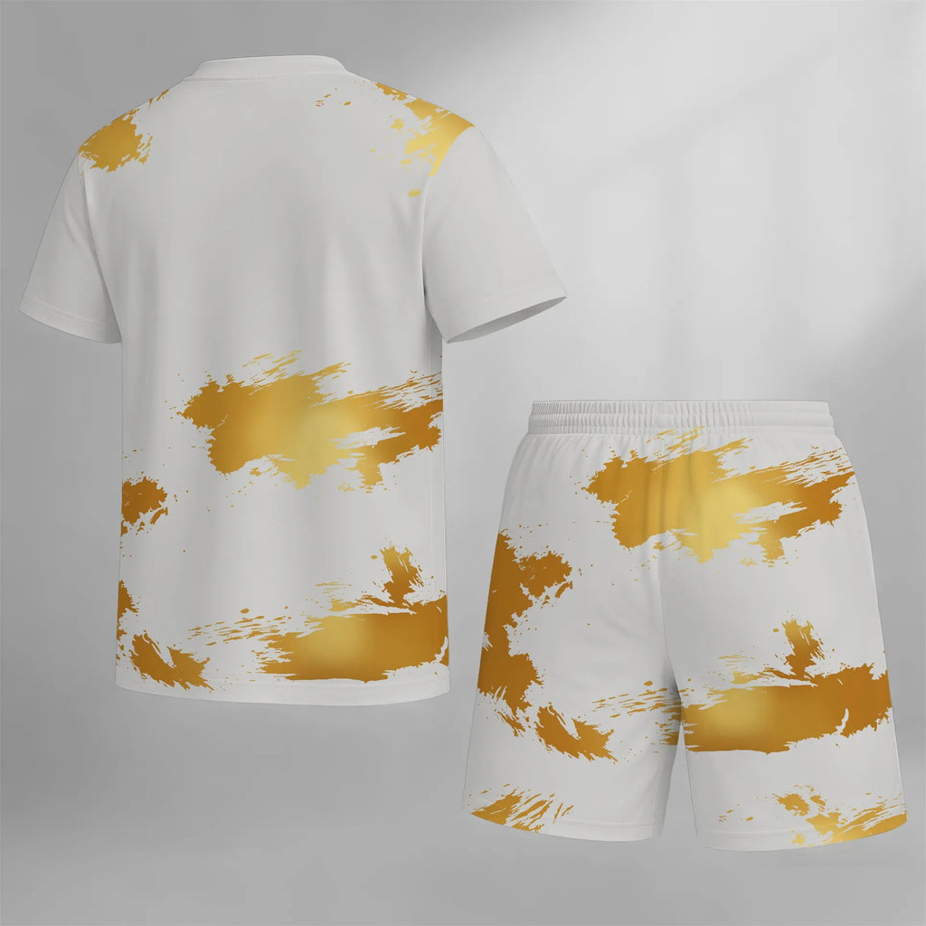 Men’s MILANO Graphic T Shirt and Shorts Set, Italy Inspired 2 Piece Matching Outfit with Short Sleeve Tee and Elastic Waist Drawstring Shorts, Soft Breathable Summer Set for Holiday, Street Style, Travel, and Everyday Wear
