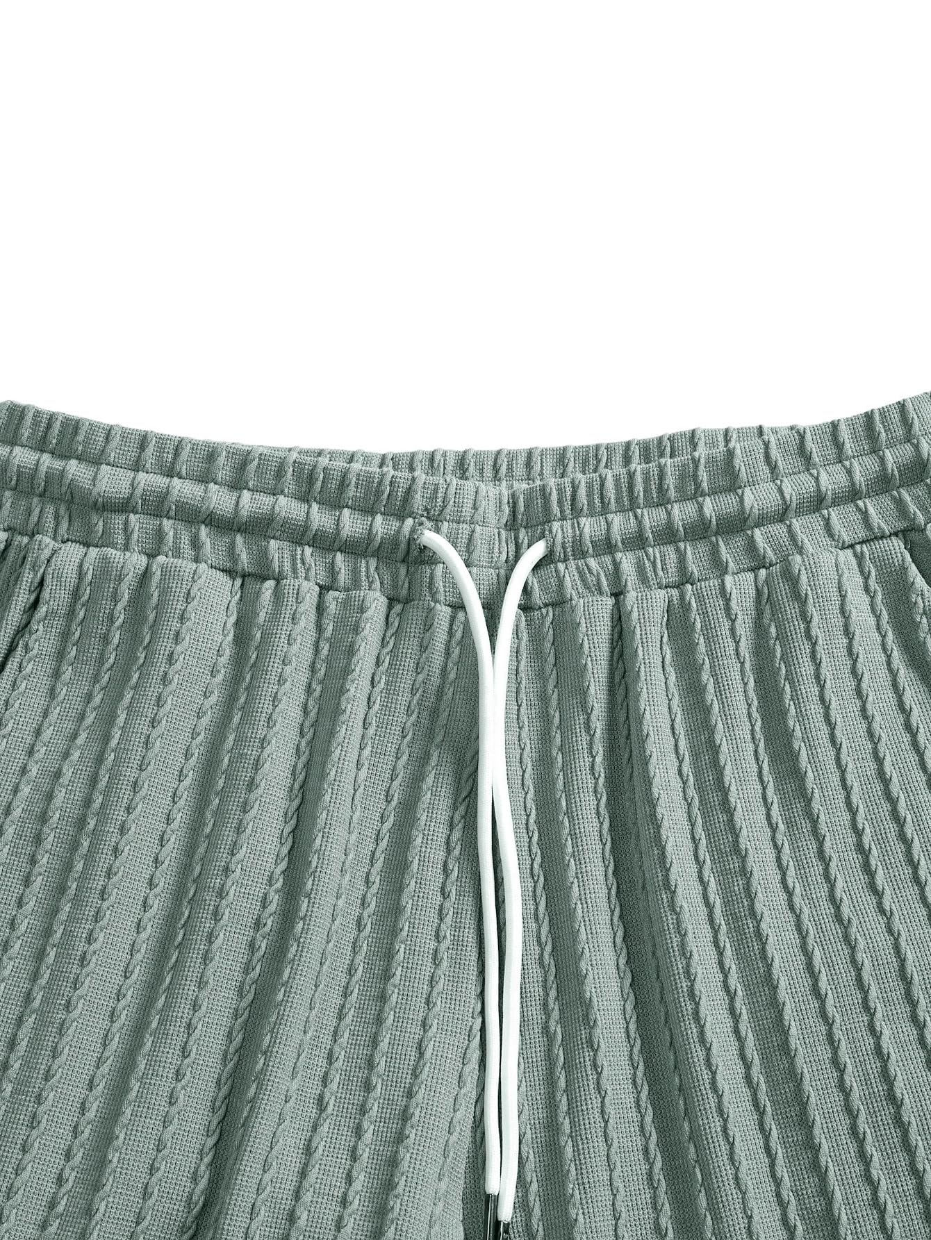 Men's casual gorgeous textured printed shorts set 559