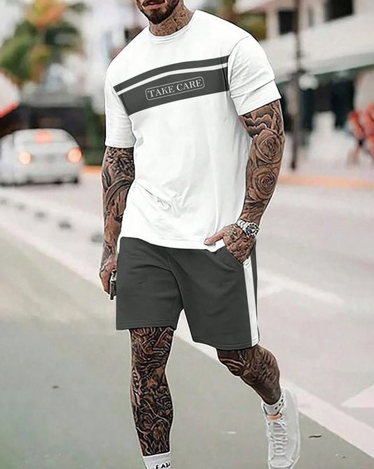 Men's Classic Casual Printed Shorts Set 495