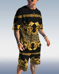 Men's spring and summer print suit 060