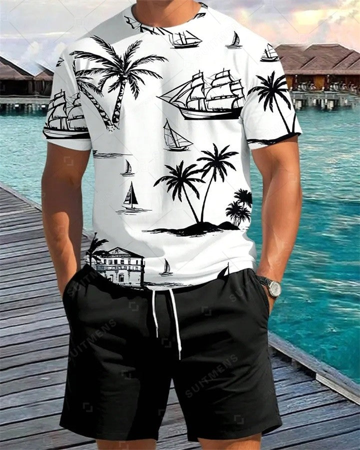 Men's Holiday Casual Shorts Set 440