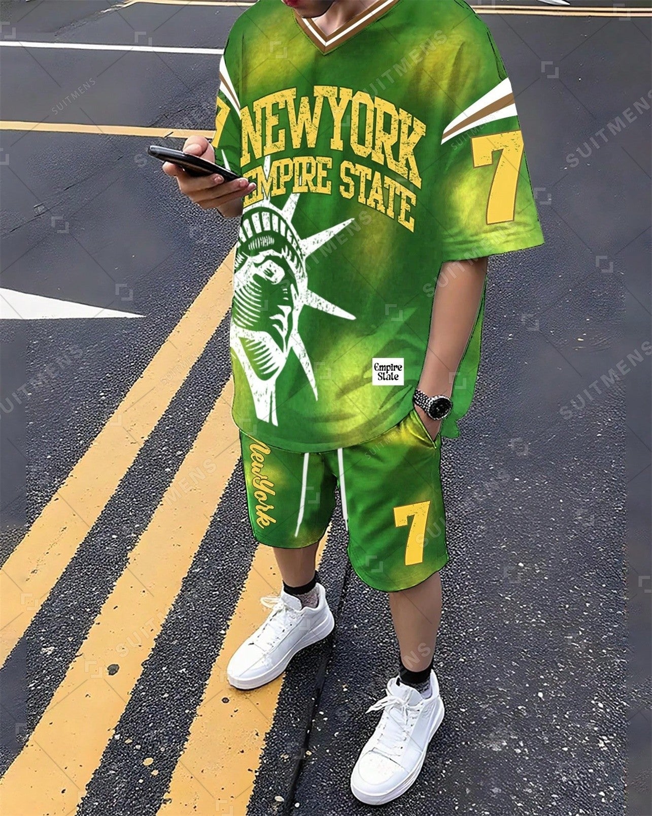 Men's Summer Sports Short Sleeve Set 007