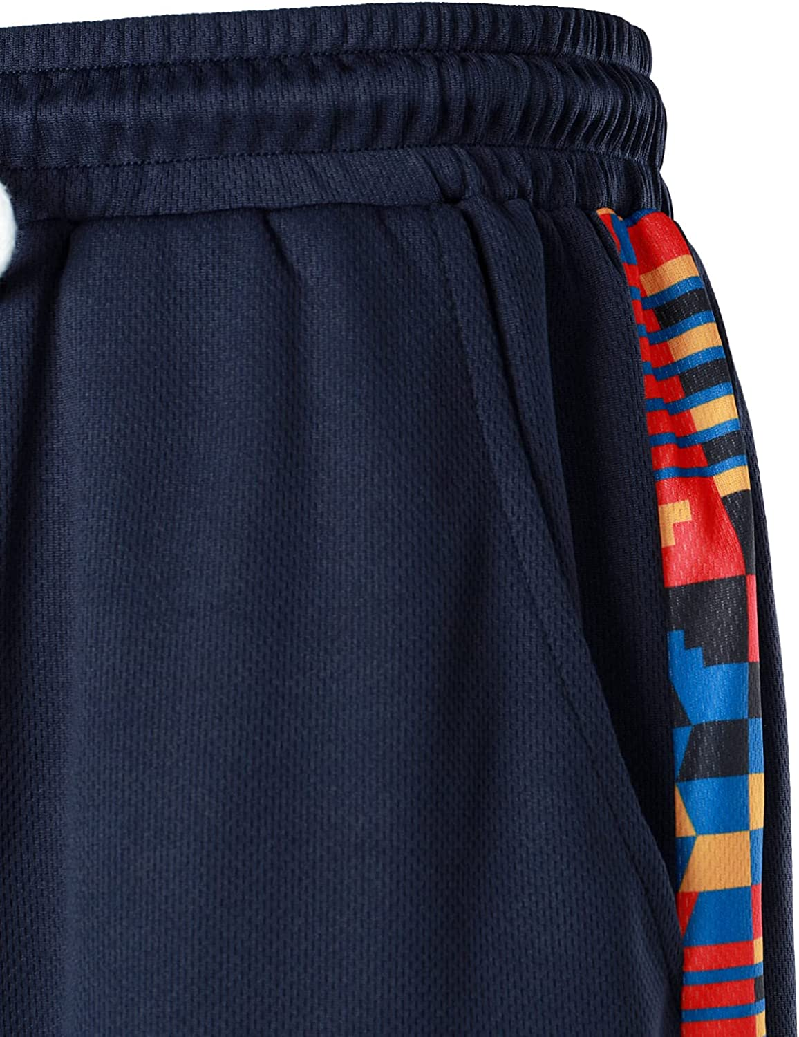 Men's Printed Colorblock T-Shirt and Shorts Set 005