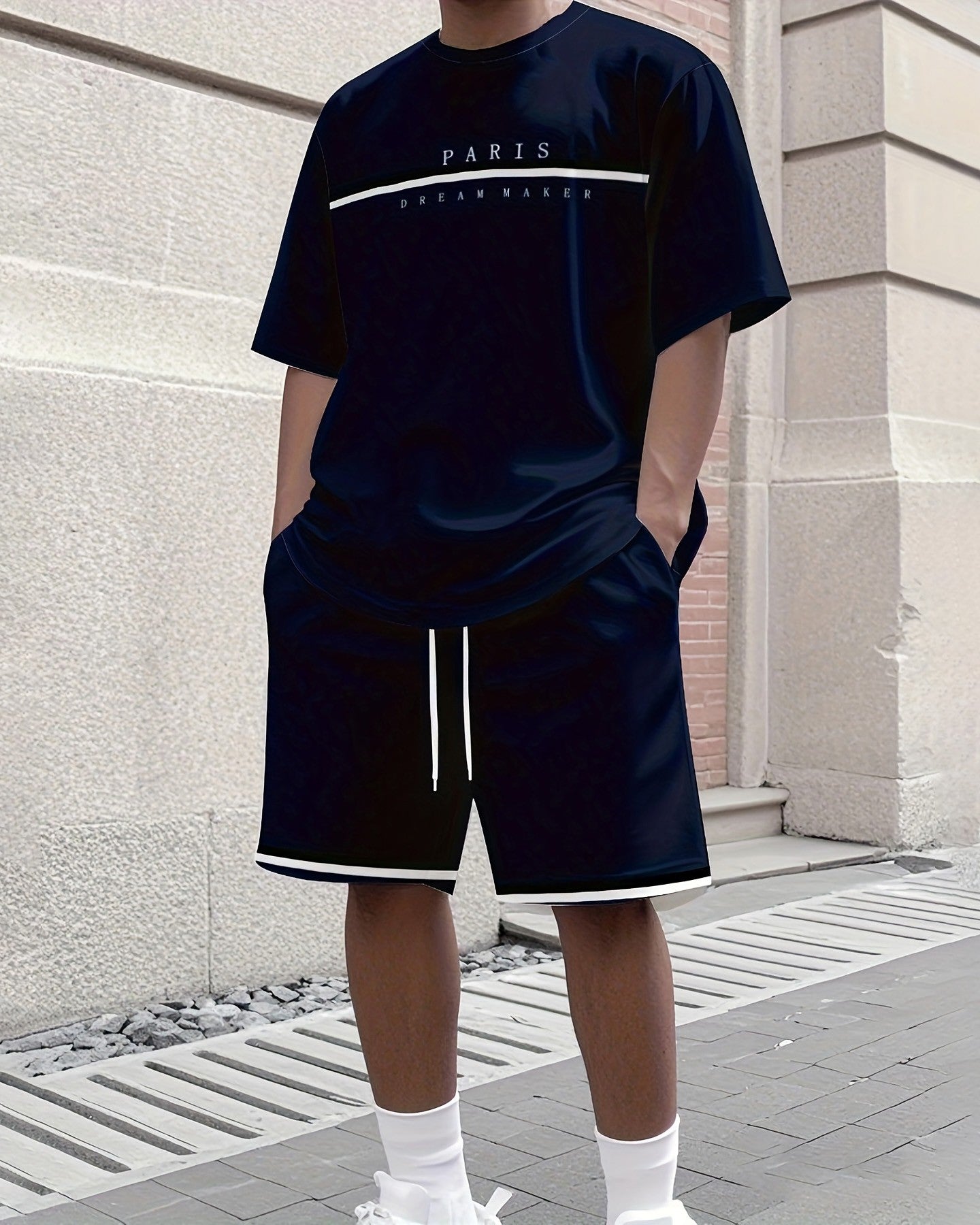 Men's Simple Summer Round Neck Set 111