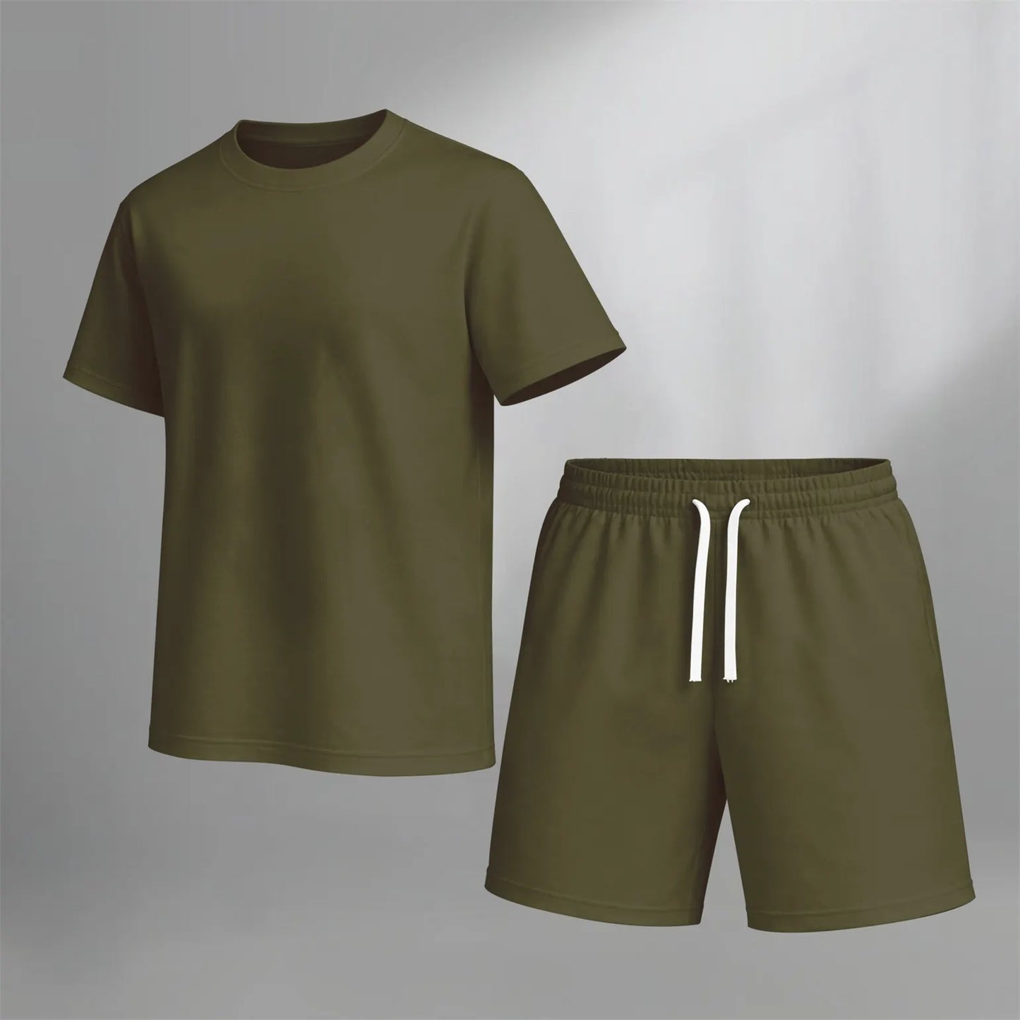 Men's Casual T-Shirt & Shorts Set, Lightweight Relaxed Fit, Comfortable and Stylish Summer Outfit, Perfect for Everyday Wear and Active Lifestyles