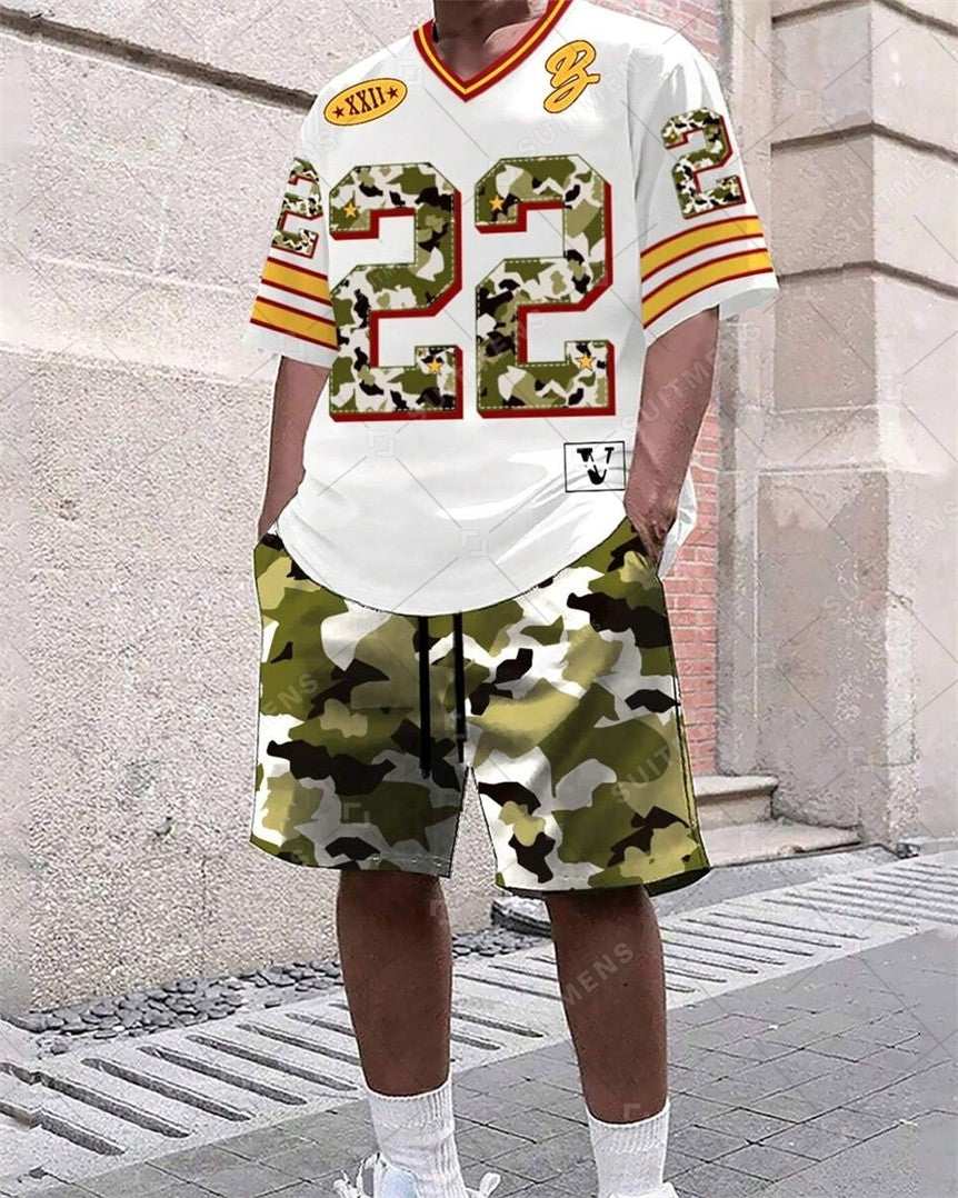 Men's Summer Sports Short Sleeve Set 010