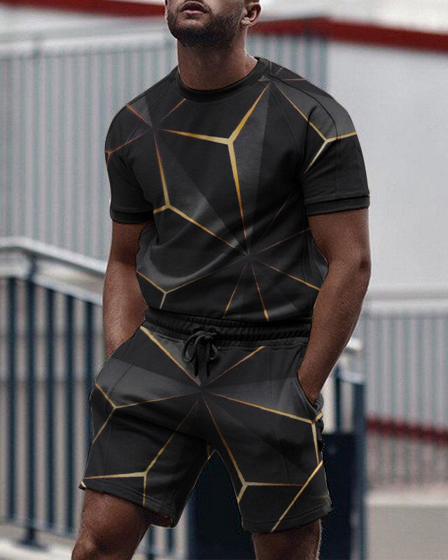 Suitmens Men's All Over Print Shorts Set 003