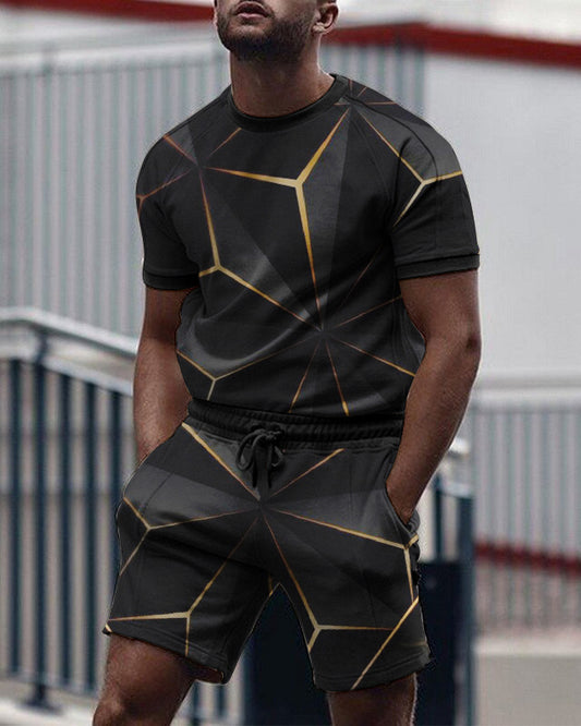 Suitmens Men's All Over Print Shorts Set 003