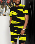 Suitmens Men's Fashion Print Shorts Set 18