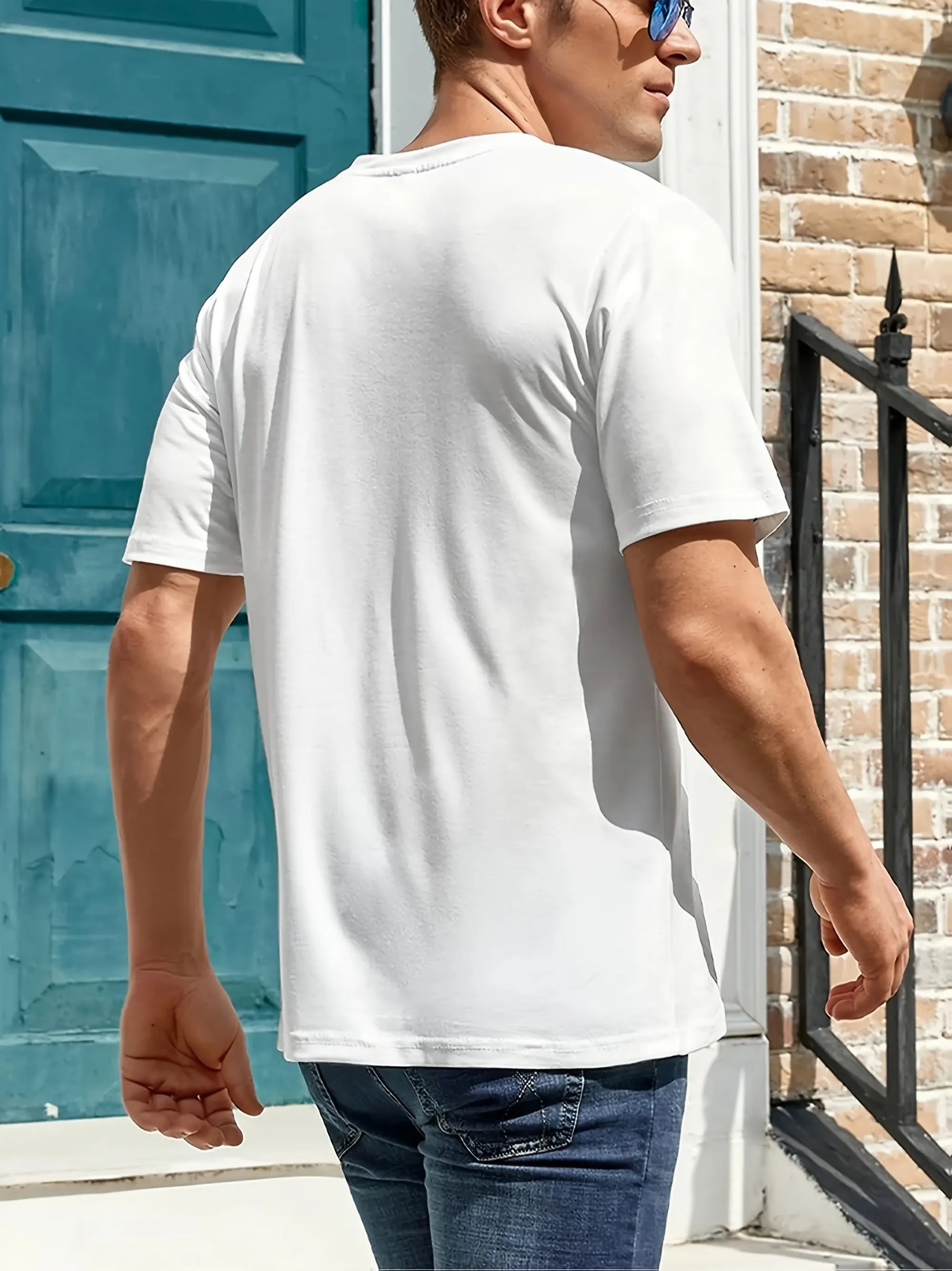 Men's Summer Vacation Round Neck Set 218