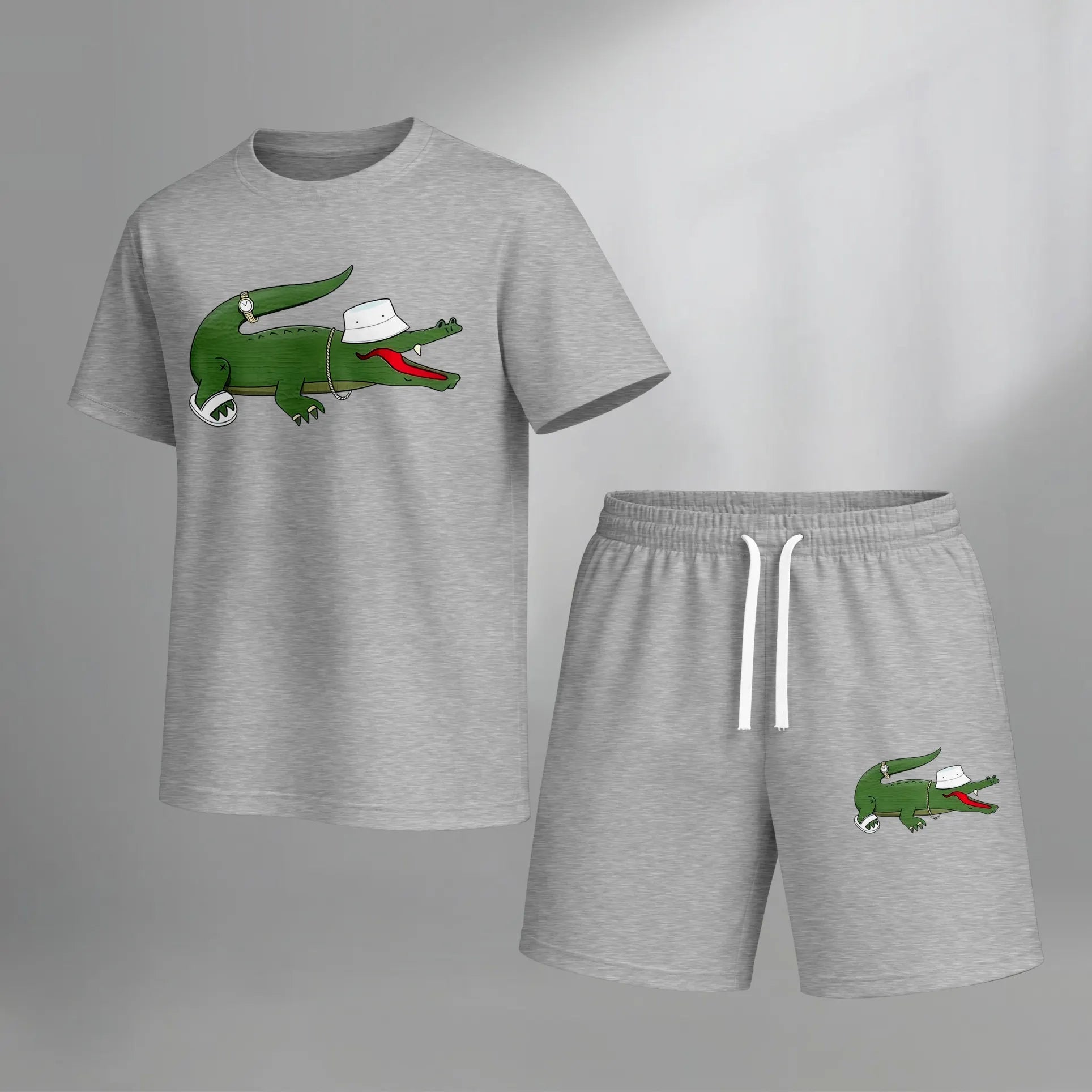 Men’s Casual Short Sleeve T Shirt and Shorts Set, Summer 2 Piece Outfit, Soft Breathable Matching Set with Drawstring Shorts for Beach, Outdoor Activities, Travel, Workout, and Everyday Style