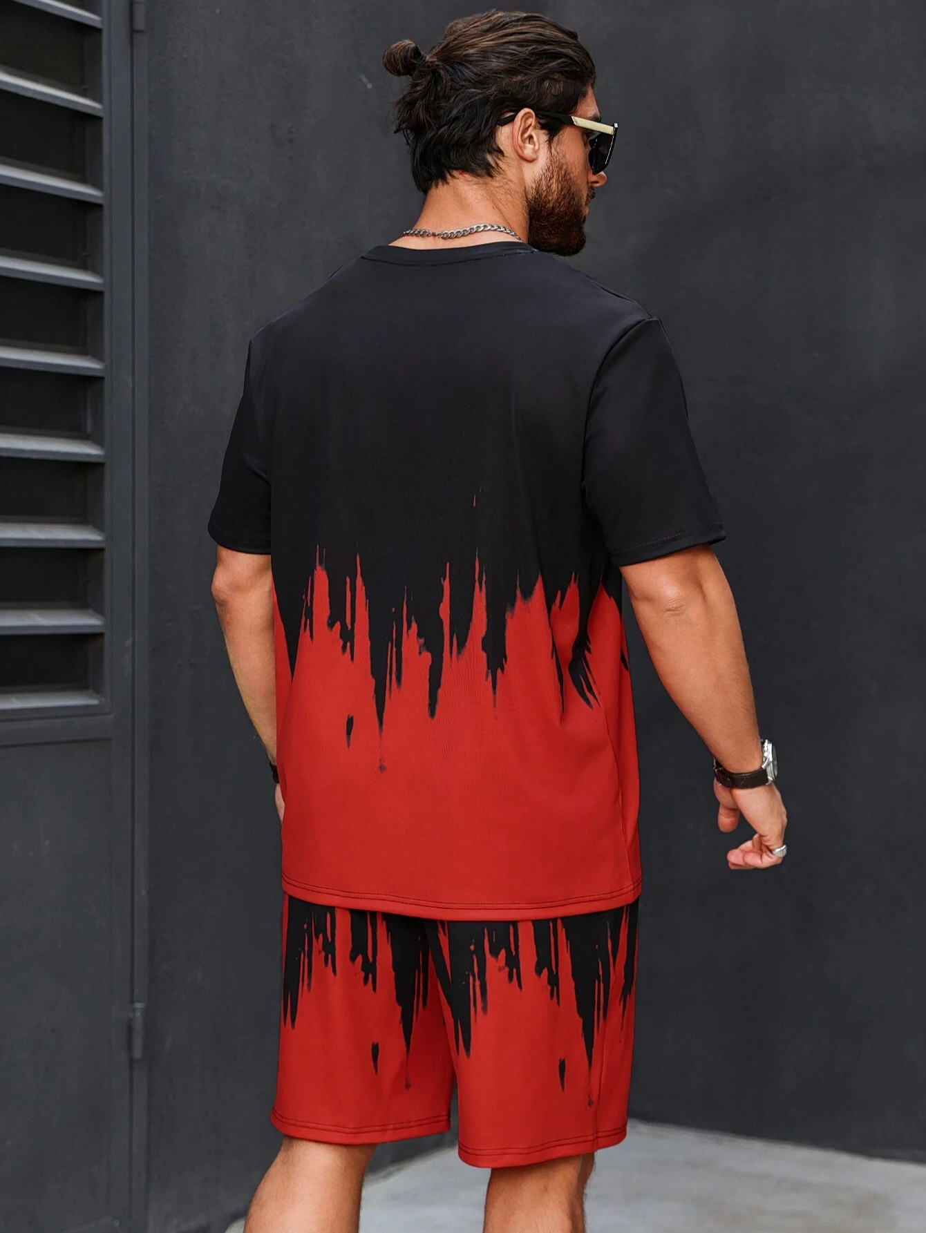 Men's color matching casual shorts Set 403