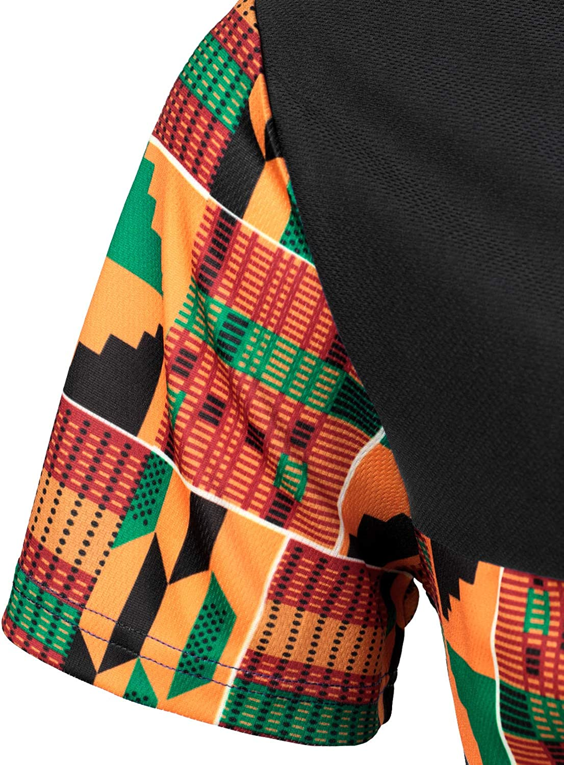 Men's Printed Colorblock T-Shirt and Shorts Set 017