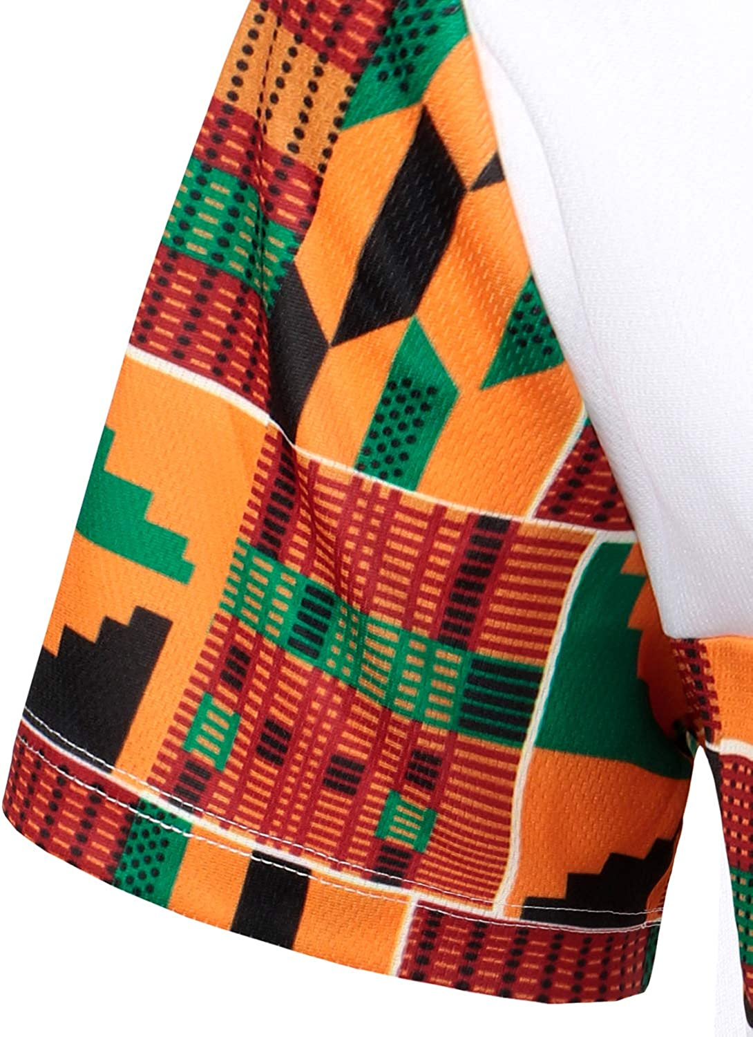 Men's Printed Colorblock T-Shirt and Shorts Set 015