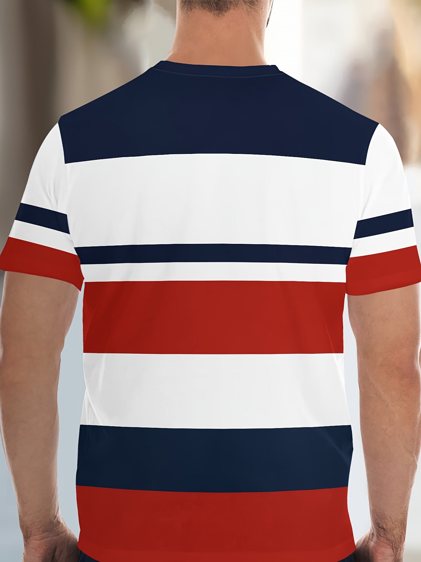 Men's Gradient Summer Round Neck Set 135