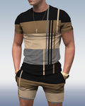 Men's spring and summer print suit 046