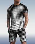 Men's Spring Summer Polka Dot Printing Set 039
