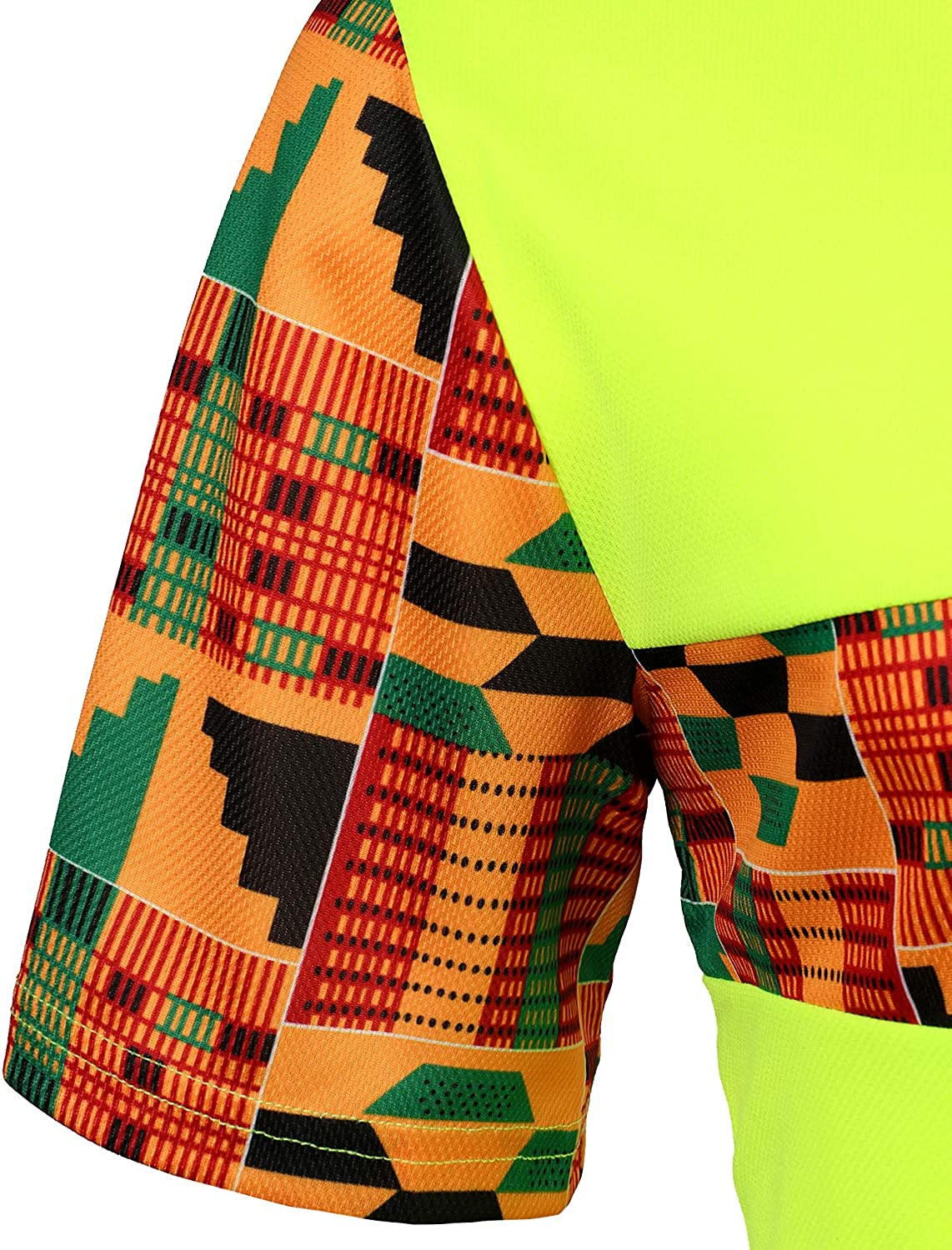 Men's Printed Colorblock T-Shirt and Shorts Set 021