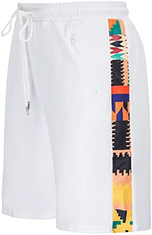 Men's Printed Colorblock T-Shirt and Shorts Set 034