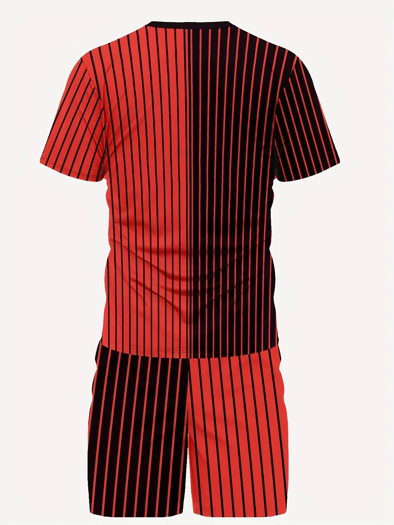 Men's Colorblock Summer Round Neck Set 118