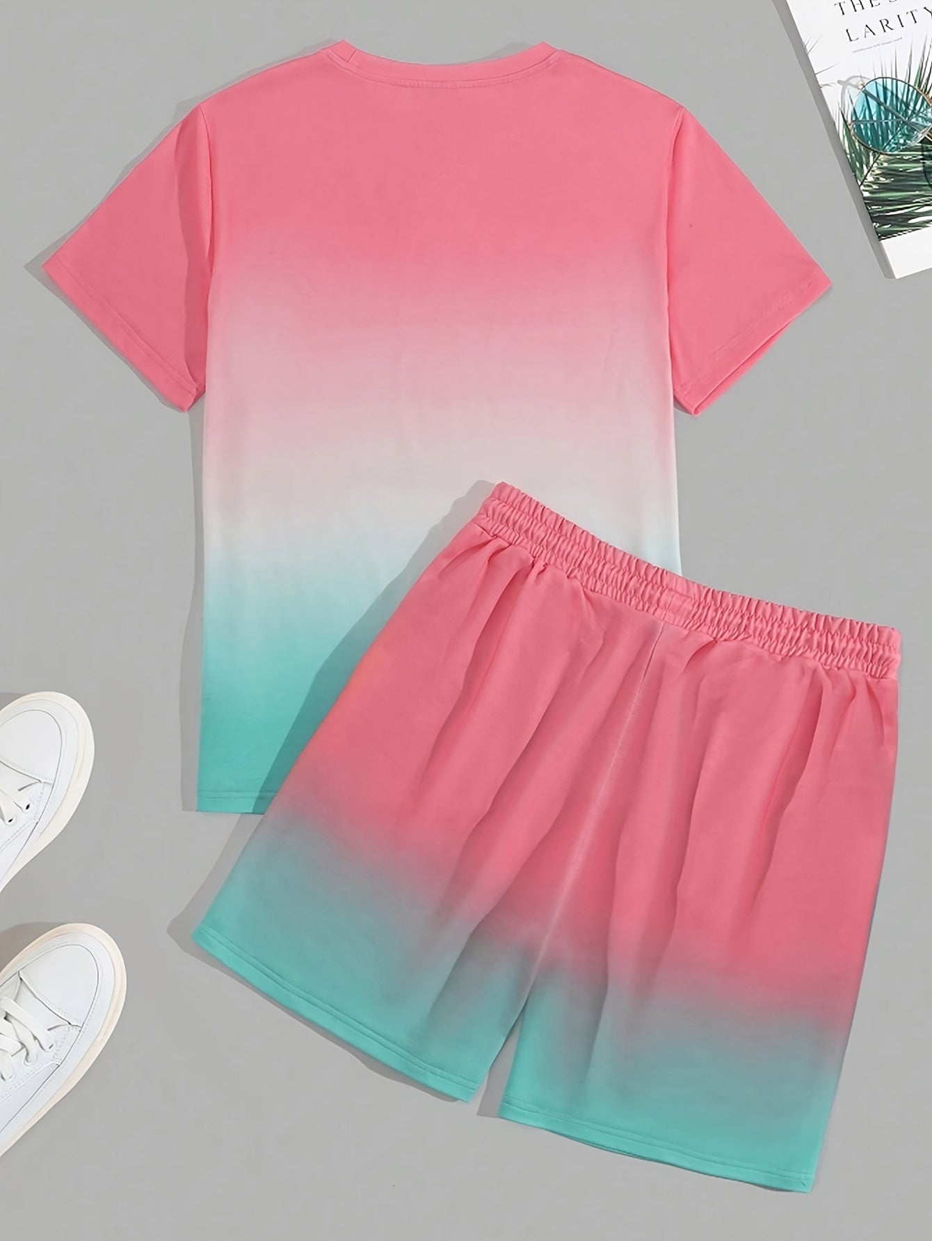 Men's Summer Vacation Round Neck Set 199