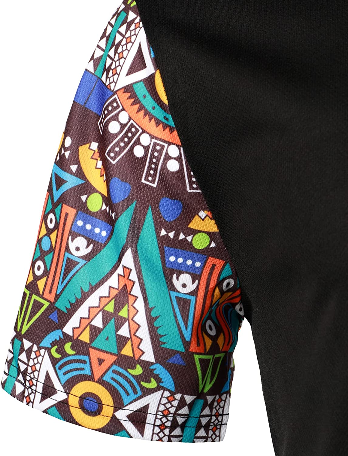 Men's Printed Colorblock T-Shirt and Shorts Set 012