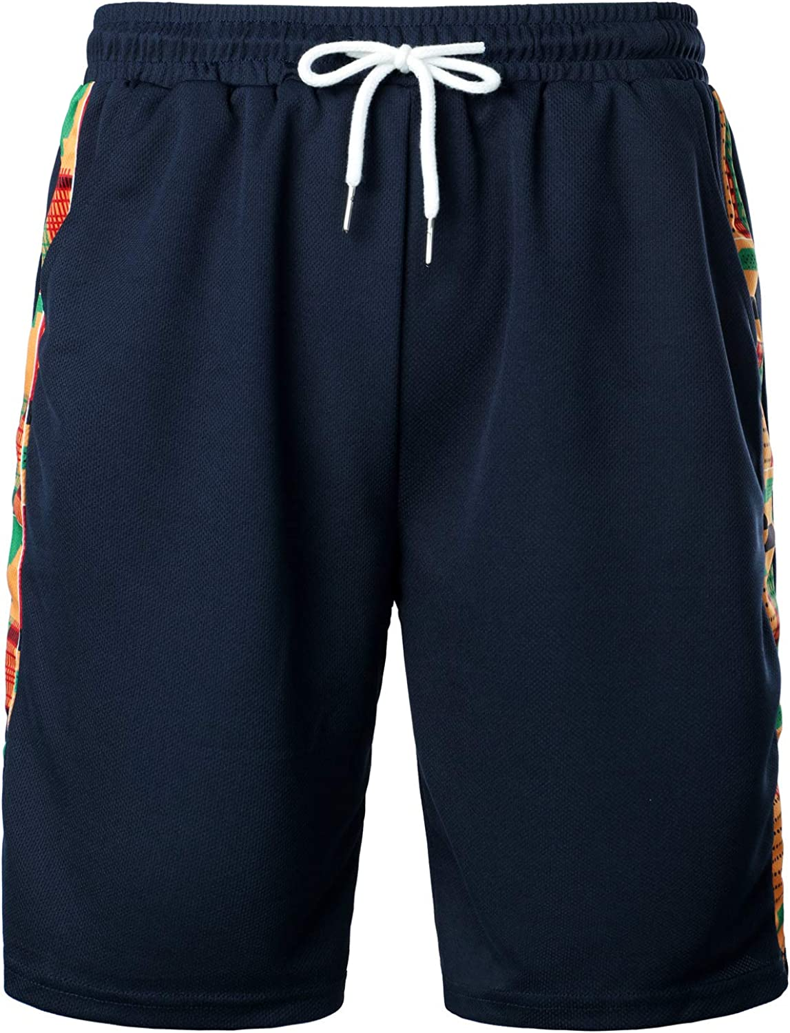 Men's Printed Colorblock T-Shirt and Shorts Set 023