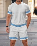 Men's Summer Gorgeous Printed Round Neck Set 960