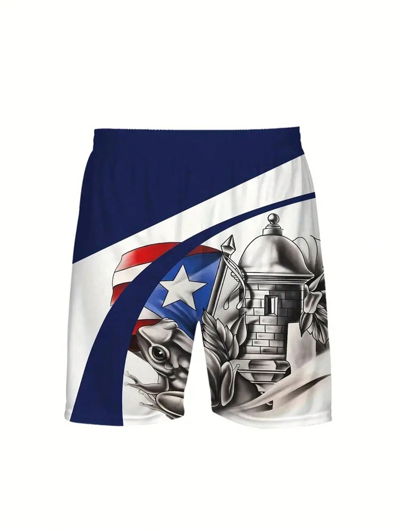 Men's Color Matching Casual Shorts Set 423