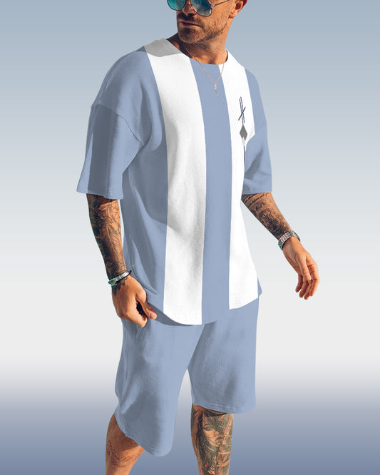 Suitmens Men's Casual Print Shorts Set 385