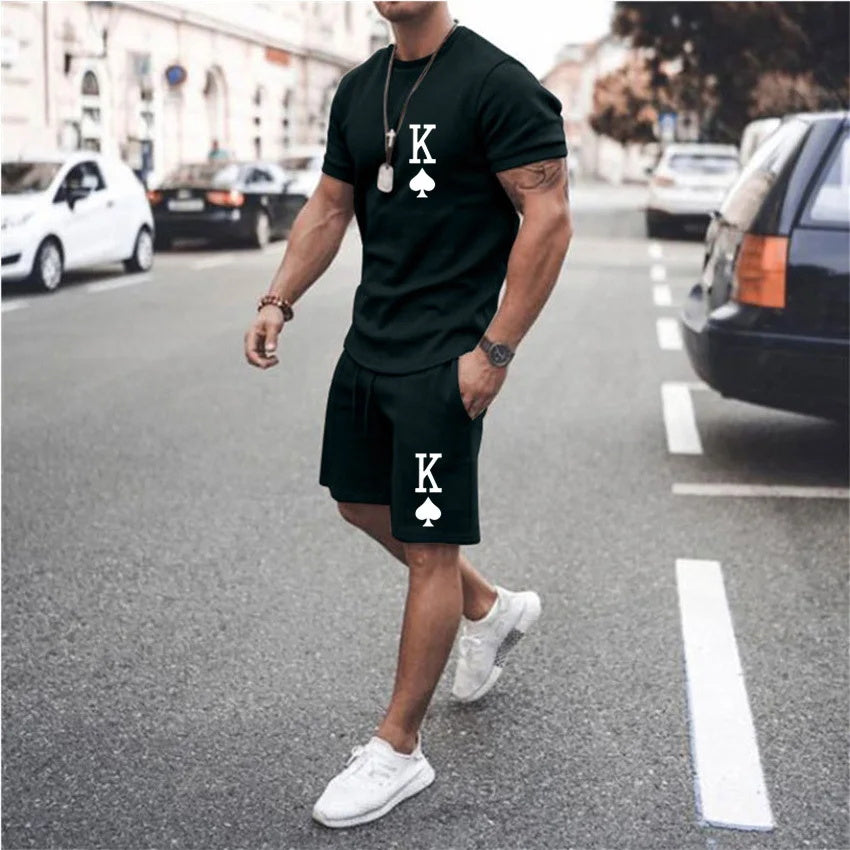 Suitmens Men's Crown Plain Shorts Set 122