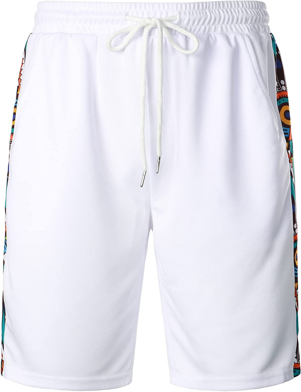 Men's Printed Colorblock T-Shirt and Shorts Set 009