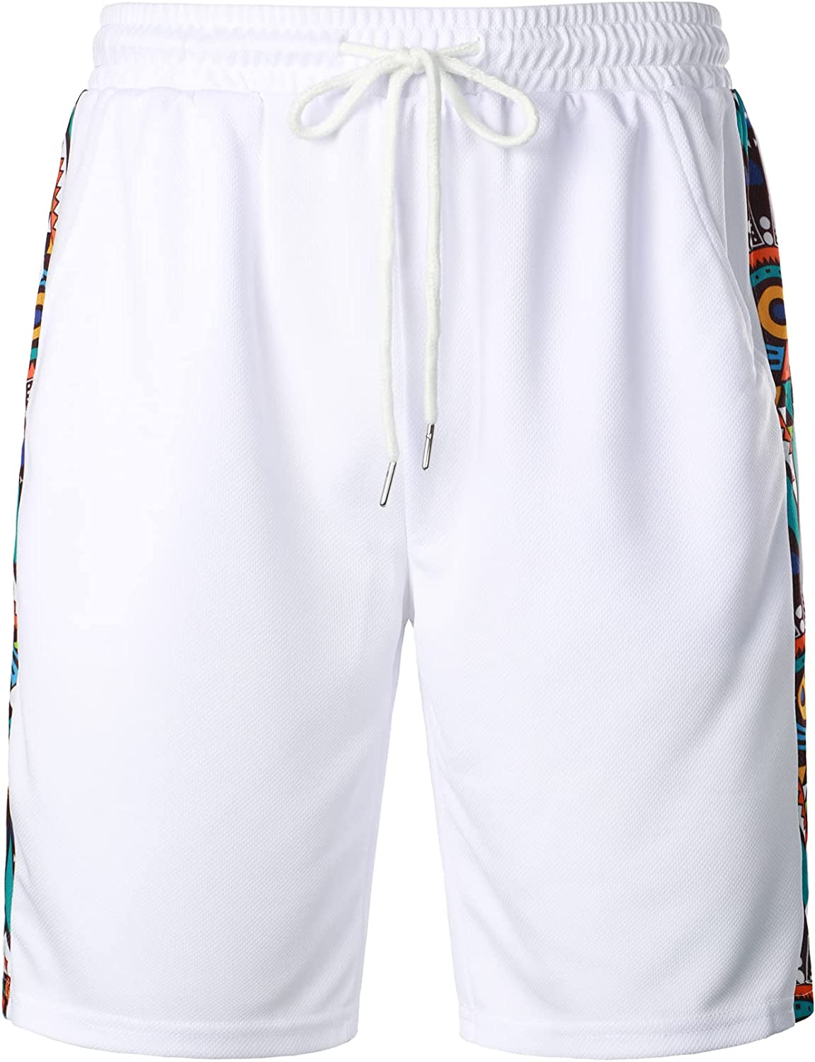 Men's Printed Colorblock T-Shirt and Shorts Set 009