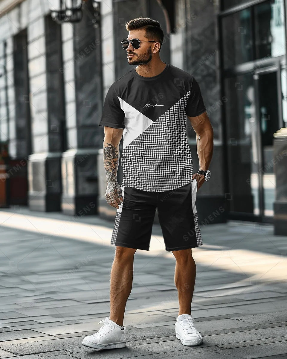 Men's Simple Casual Shorts Set 451