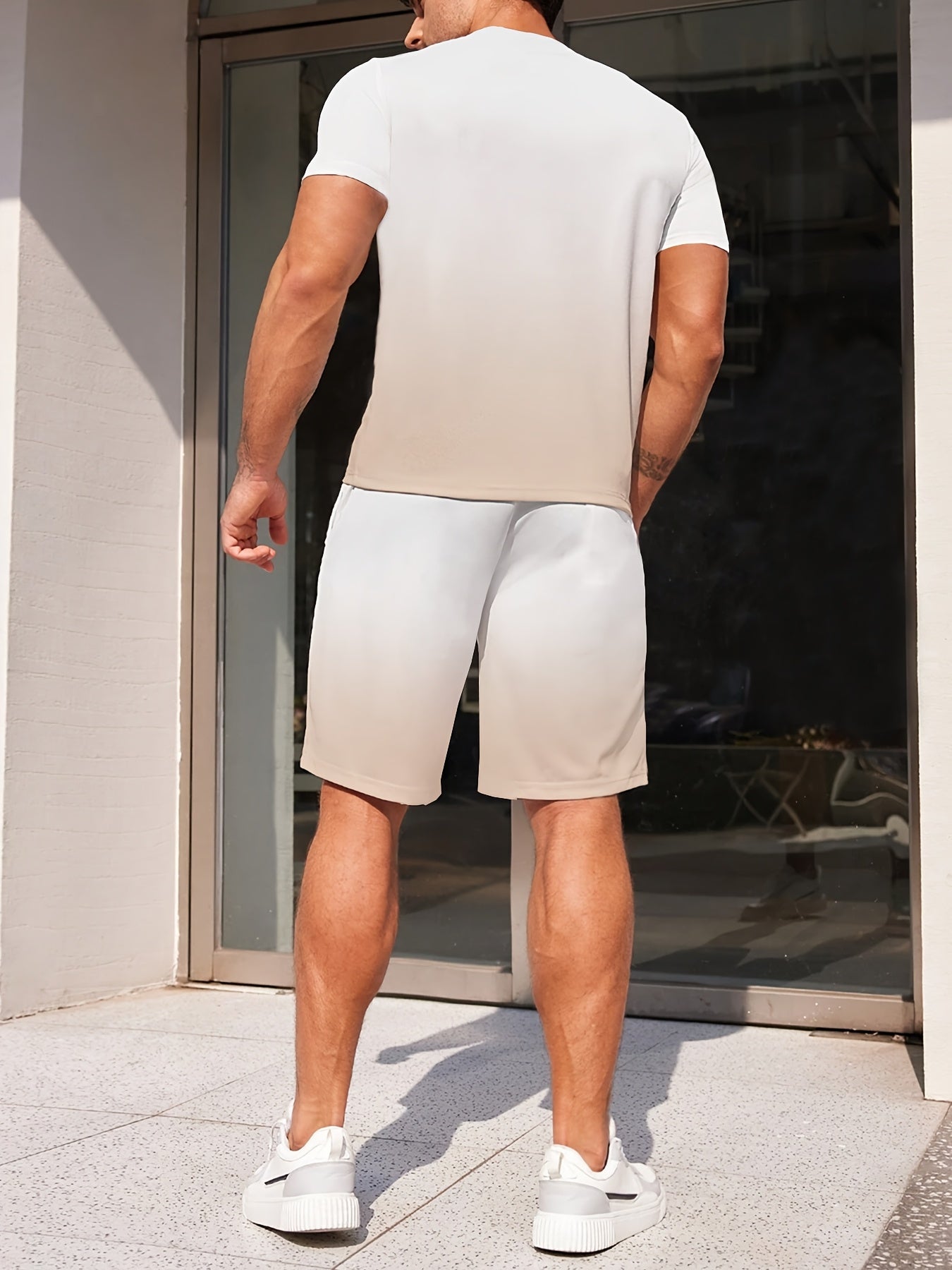 Men's Summer Vacation Round Neck Set 207