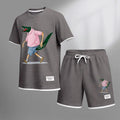 Men's Luxury Waffle-Knit Short-Sleeve Shirt & Shorts Set 16