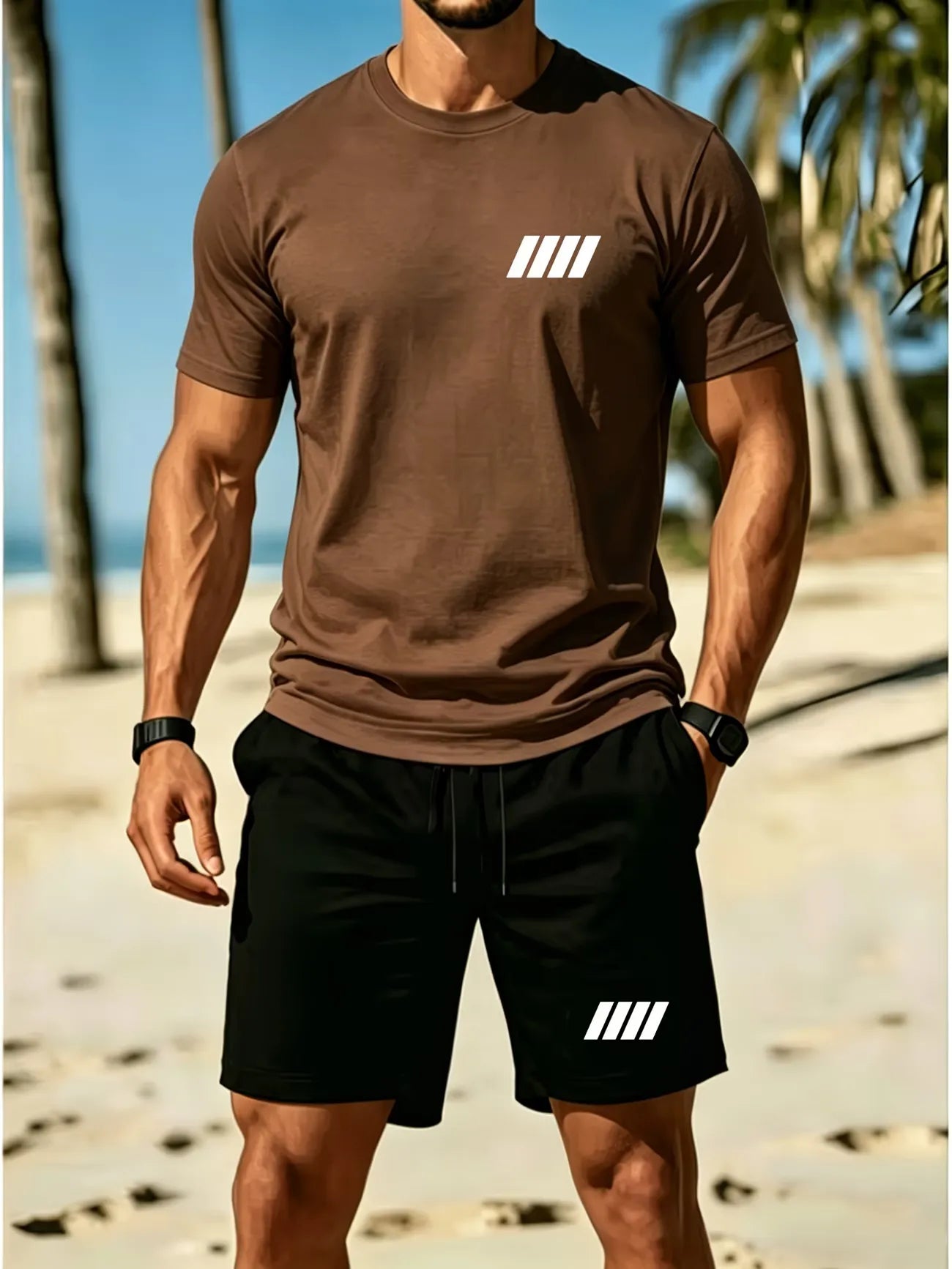 ⏰ Letzter Tag: 50% Rabatt! 🔥-Herren-Sommer-Set aus Leinen mit Poloshirt und Shorts