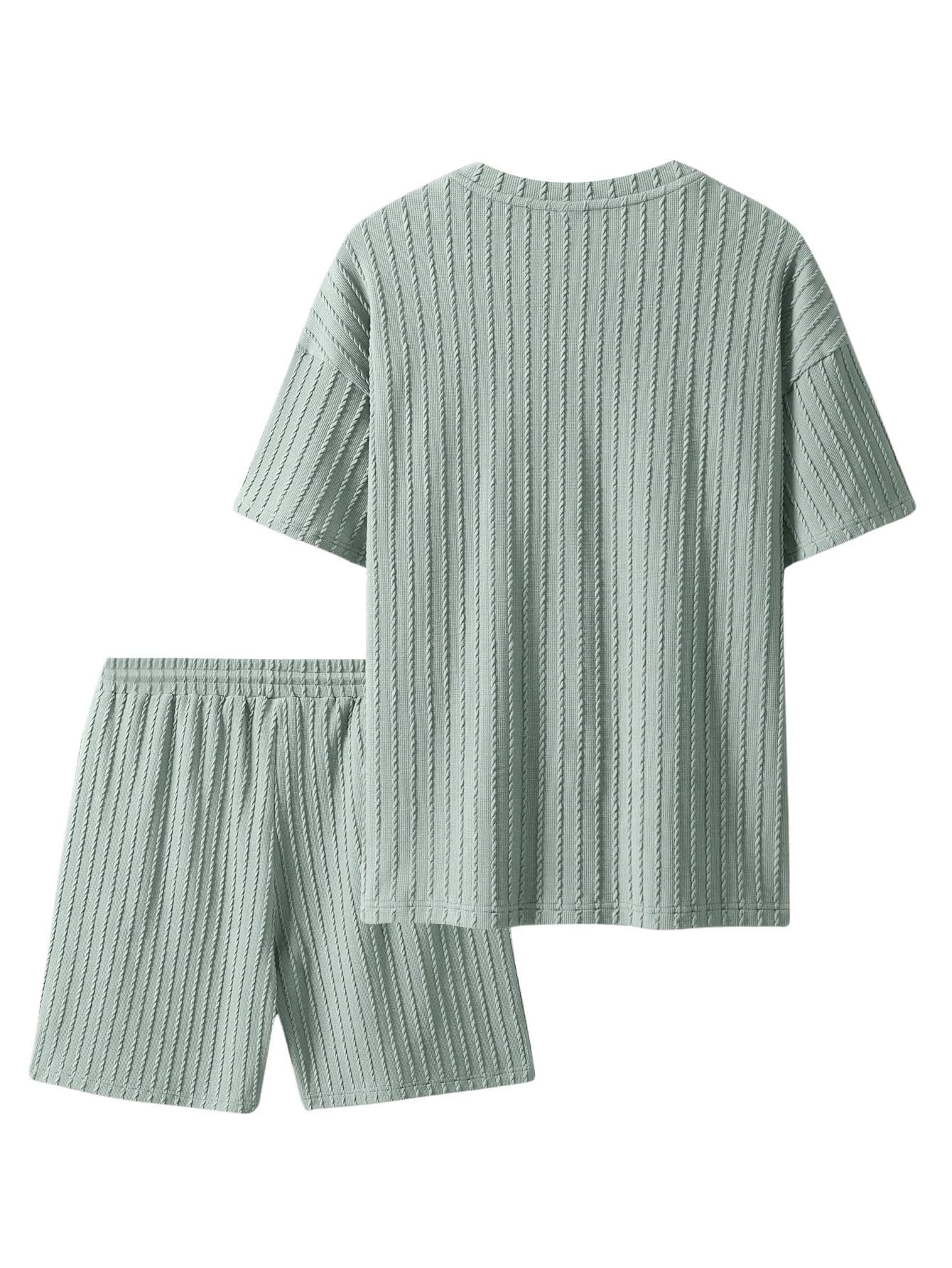 Men's casual gorgeous textured printed shorts set 559
