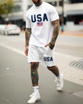 Men's Summer Vacation Round Neck Set 218