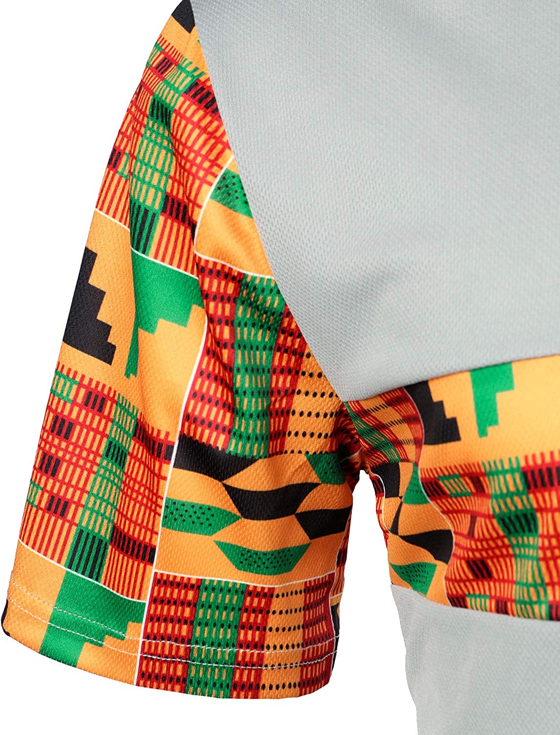 Men's Printed Colorblock T-Shirt and Shorts Set 029