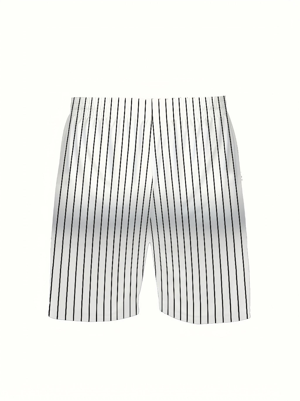 Men's Vertical Stripes Summer Round Neck Set 113
