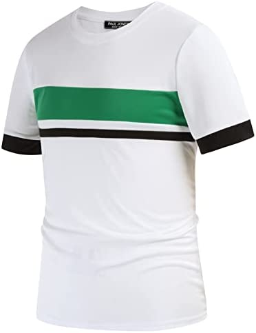 Men's Printed Colorblock T-Shirt and Shorts Set 032