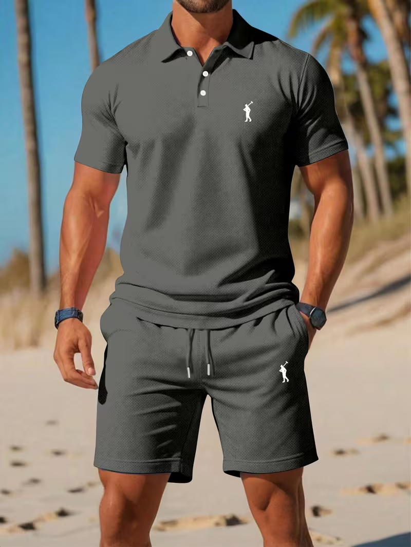 Sommer-Polo-Set für Herren mit Shorts