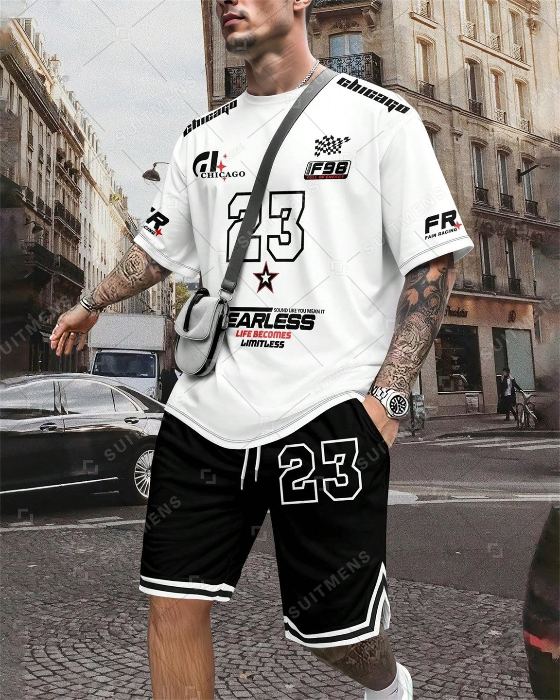 Men's Summer Sports Short Sleeve Set 005