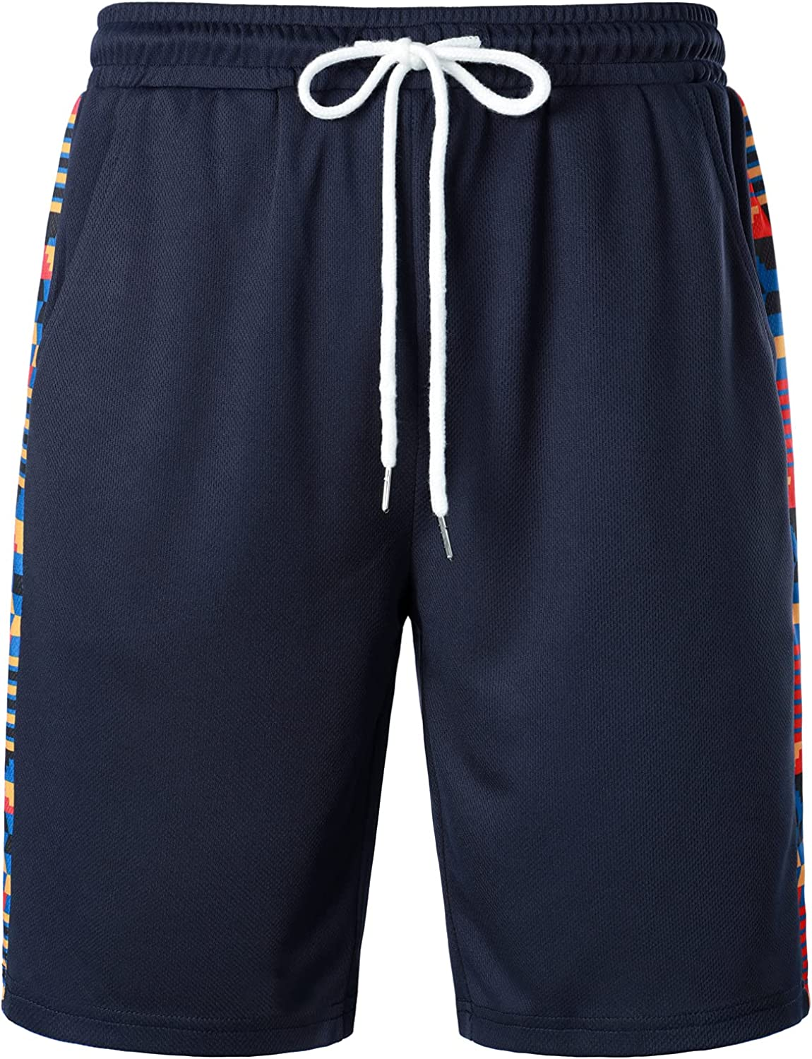 Men's Printed Colorblock T-Shirt and Shorts Set 005